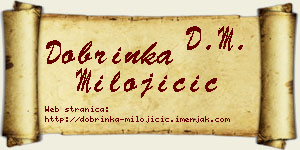 Dobrinka Milojičić vizit kartica